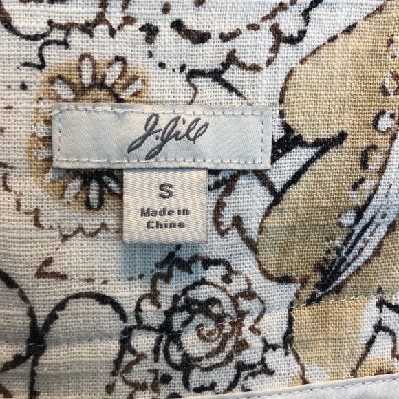 J. Jill | linen floral blazer size small - Picture 3 of 4